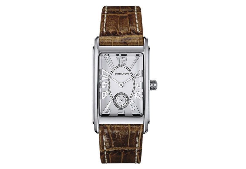 Hamilton horlogeband H11411553 - bruin leer