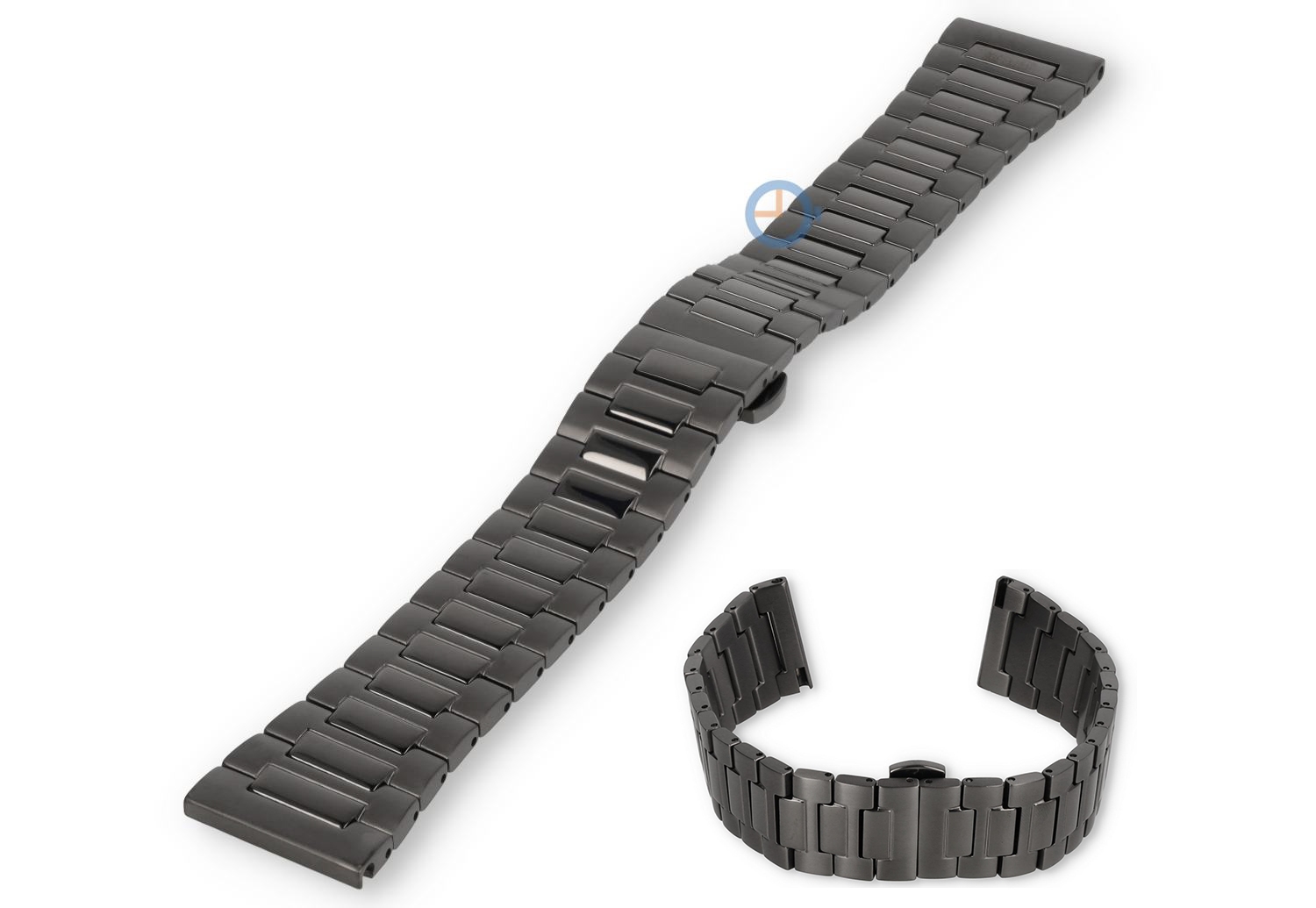 22mm Titanium horlogebandje - dual-finish grey