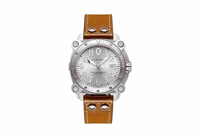 Hamilton horlogeband H78555553 - bruin leer