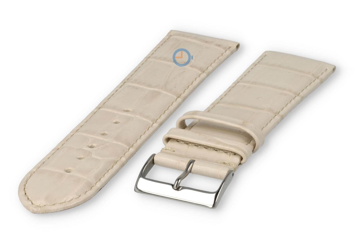 XL horlogeband van kalfsleer - 26mm - creme