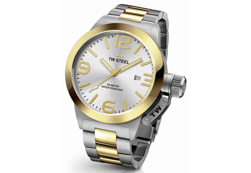 TW Steel Canteen CB32 horlogeband zilver - 24 mm