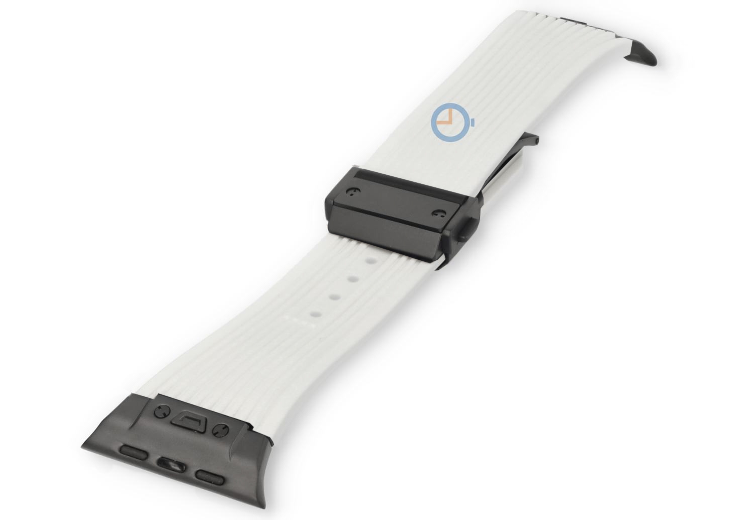 Hublot style bandje Apple Watch 45 - white/black