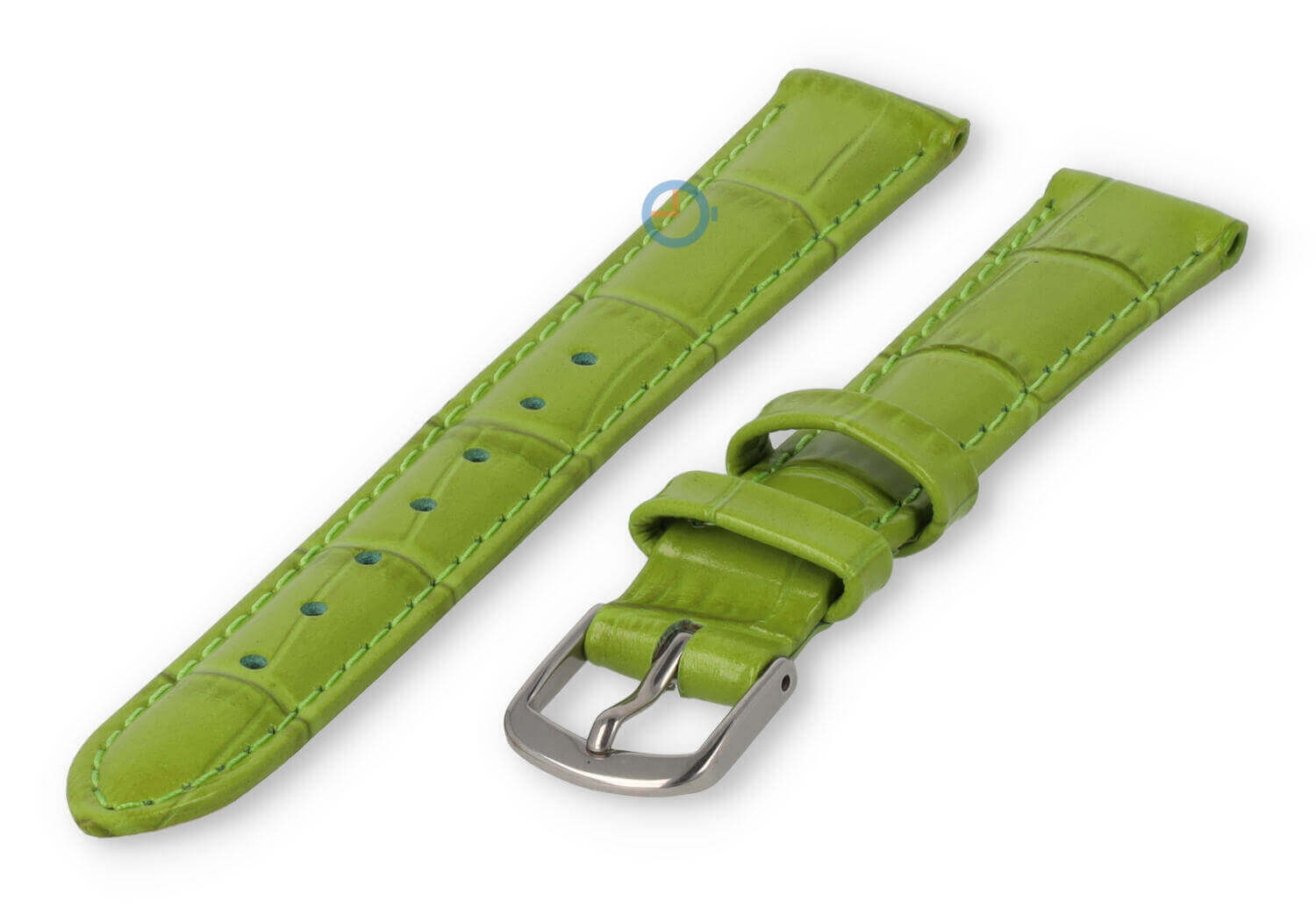Kleine horlogeband van leer - 14mm - grasgroen