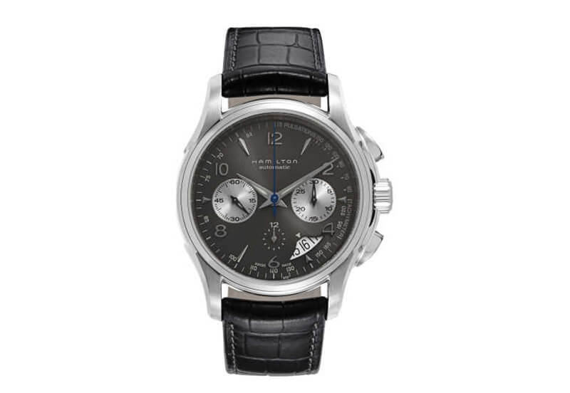 Hamilton horlogeband H32656785 - zwart leer