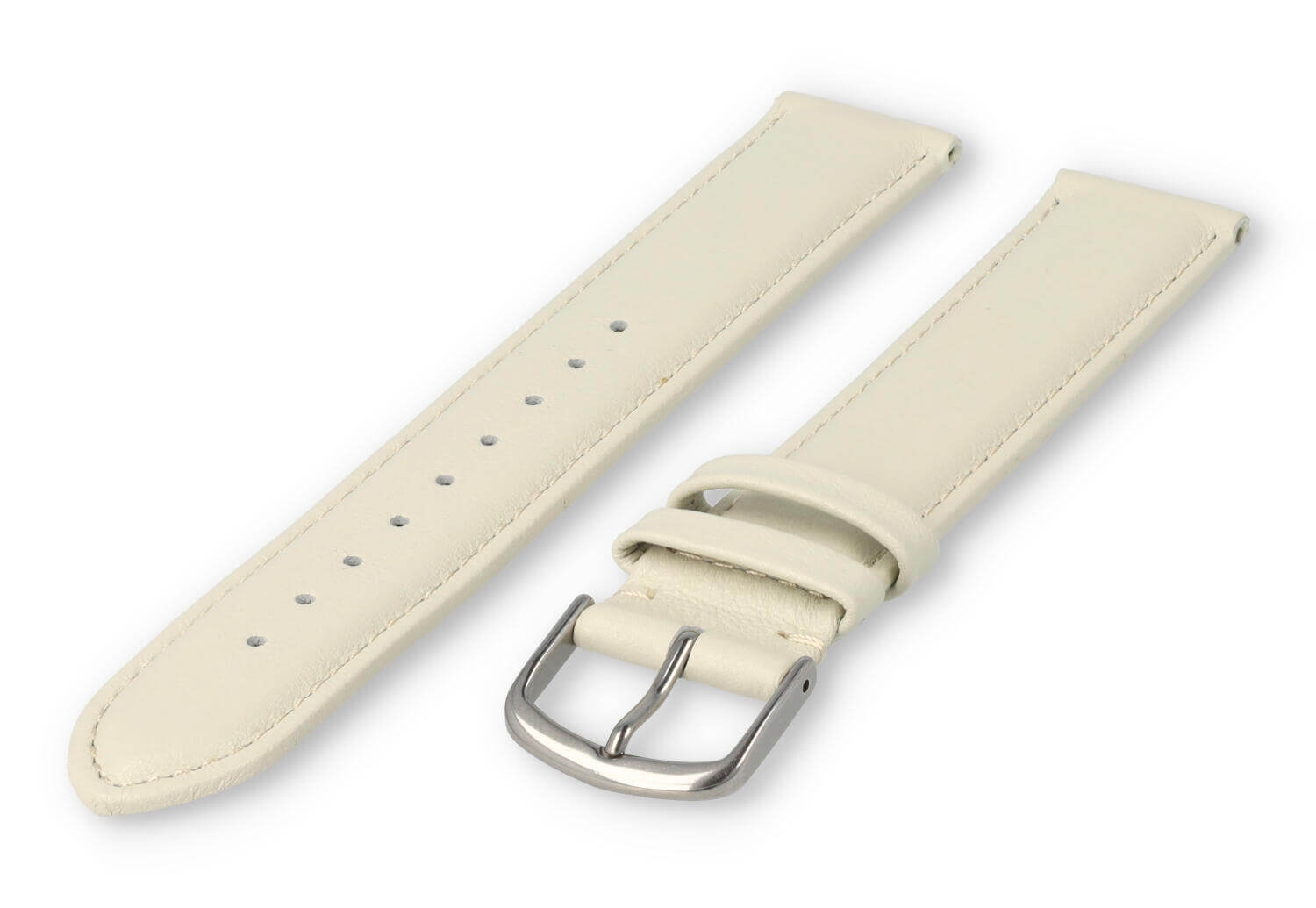 XL horlogeband glad leer - 18mm - zand