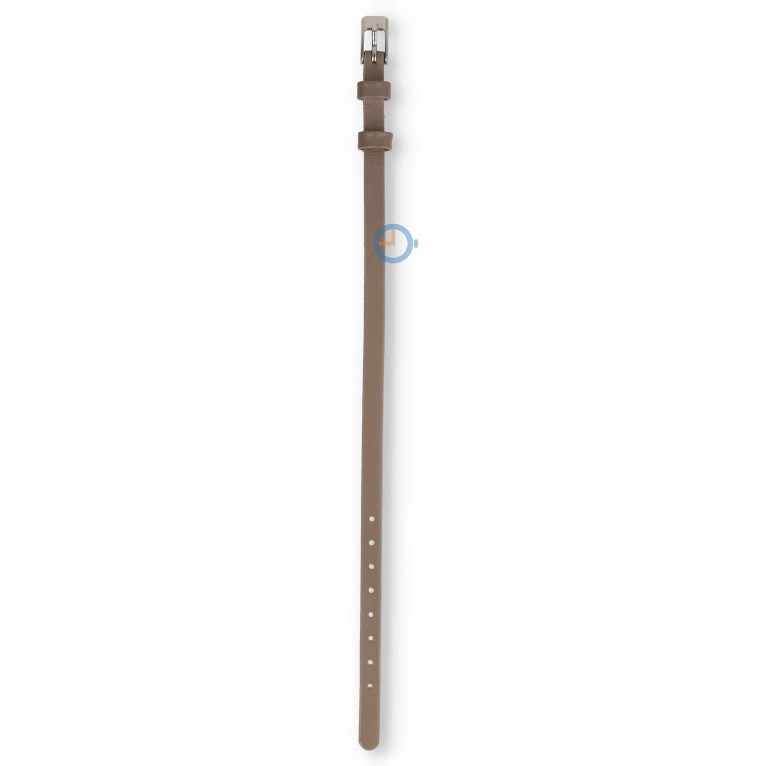 One-piece leren horlogeband - 6mm - taupe