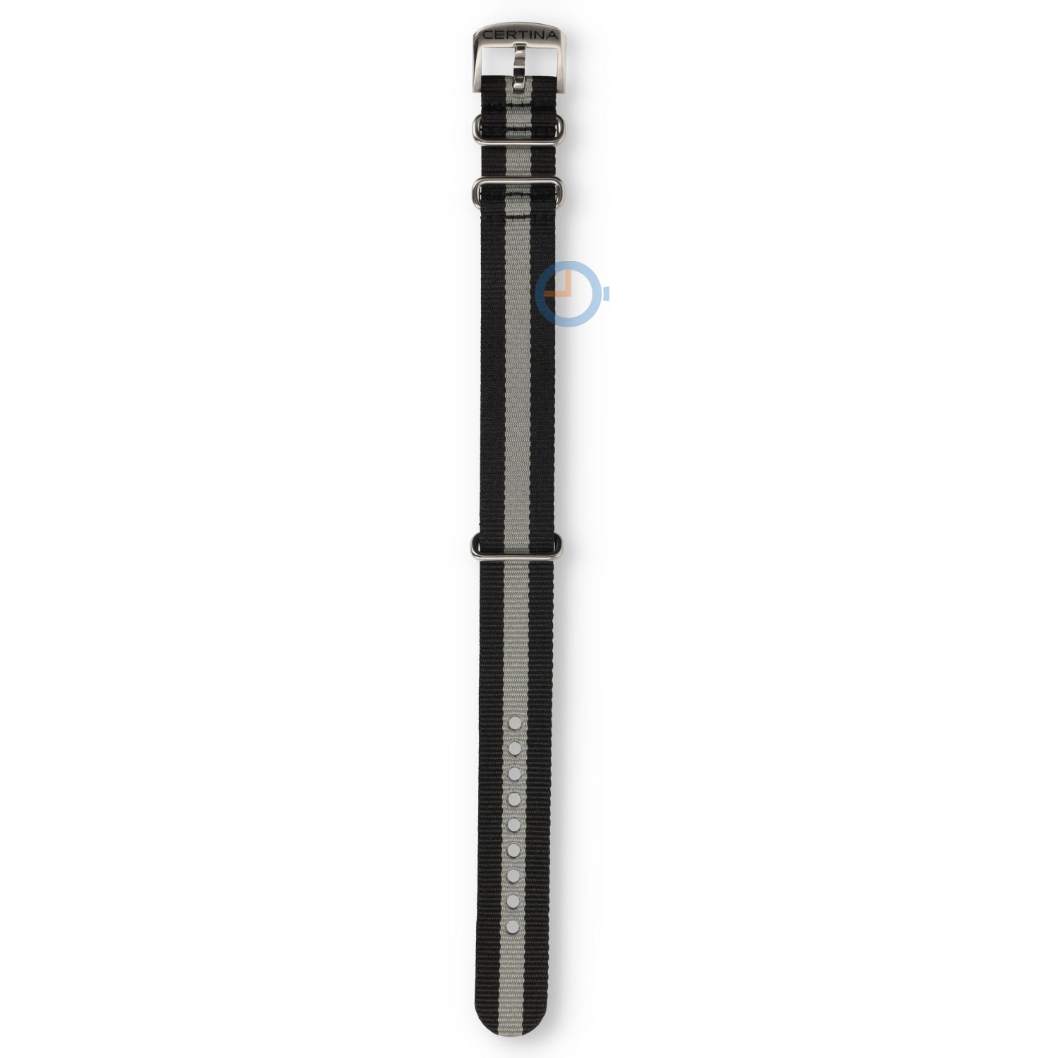 Certina bandje C0164101805700A 20/20mm zwart nylon