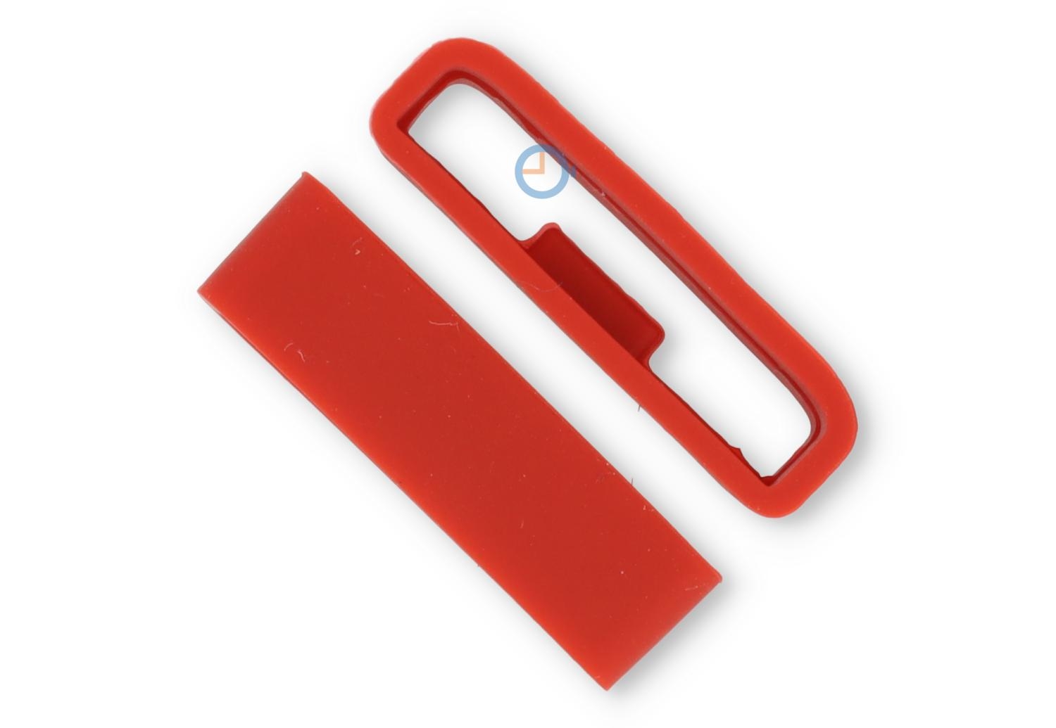 Flexibel band lusje met antislip 24mm - rood rubber - 1 stuks