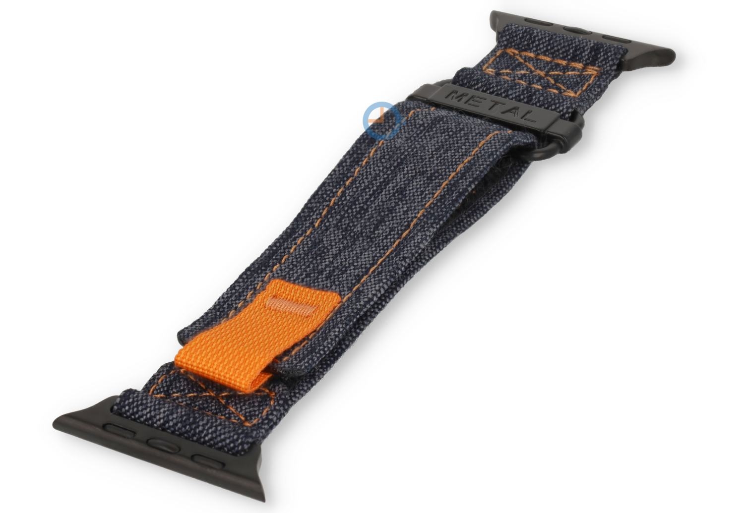 Denim-look bandje voor Apple Watch 41mm - blue
