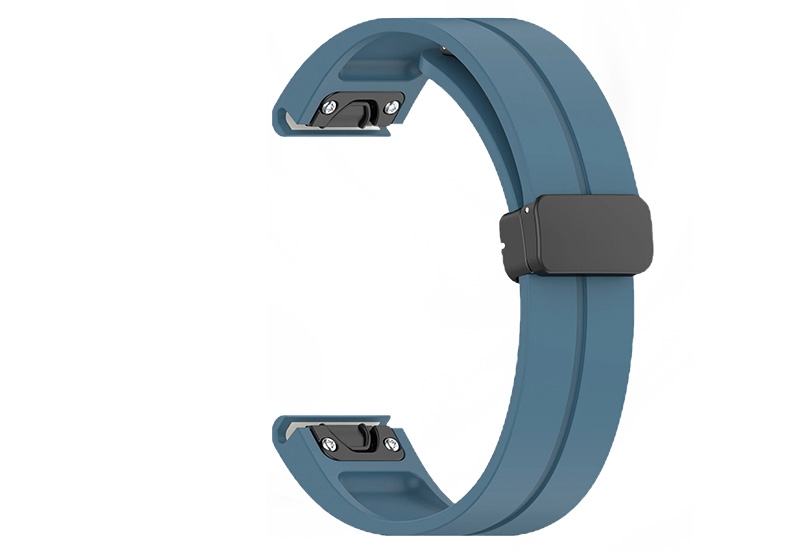 Garmin 22mm bandje - Grijsblauw - magnetische vouwsluiting