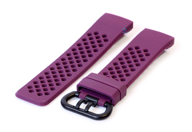 Fitbit Charge 3 perforated horlogeband paars