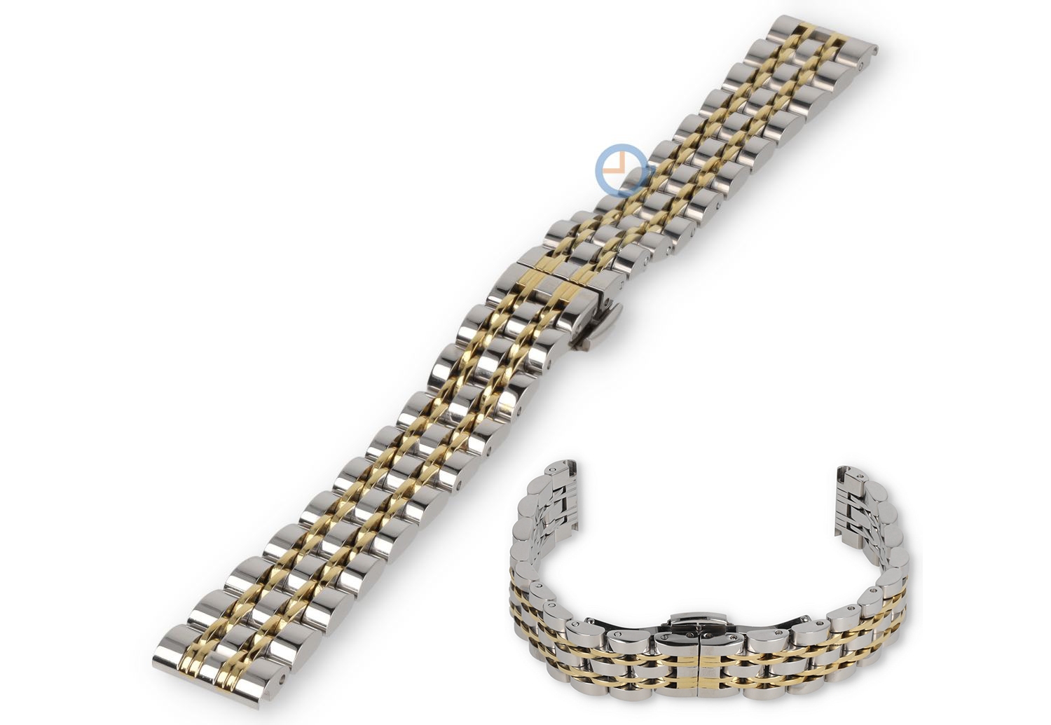14mm Rolex Jubilee horlogeband - zilver/goud staal