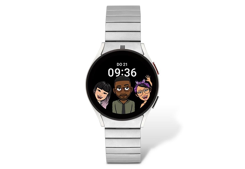 Samsung Galaxy Watch 4 - bamboo horlogeband zilver