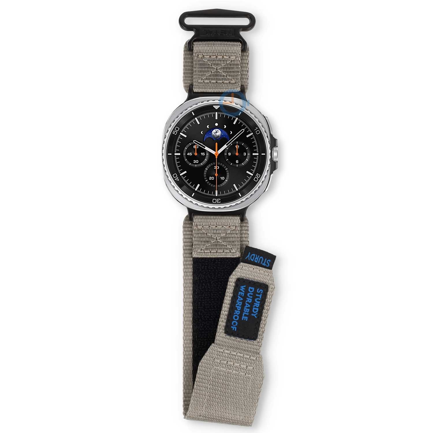 Samsung Galaxy Watch 8 40mm nylon horlogeband - Grey