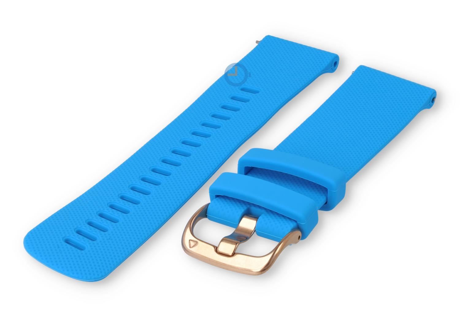 Siliconen sporthorloge band 22mm - lichtblauw