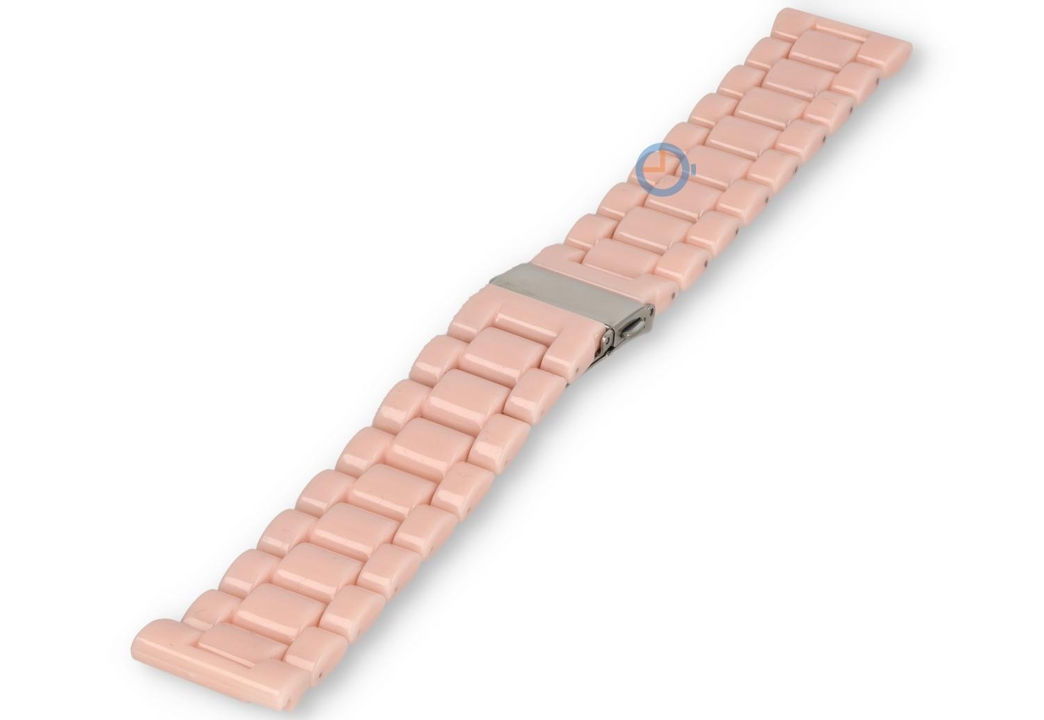 Kunststof horlogeband 22mm - babyroze
