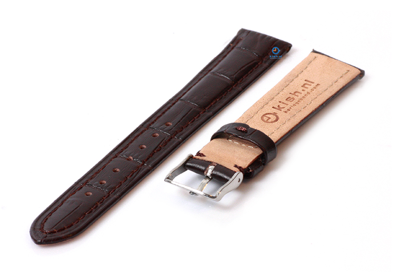 Horlogeband voor Seiko - 18mm - donkerbruin