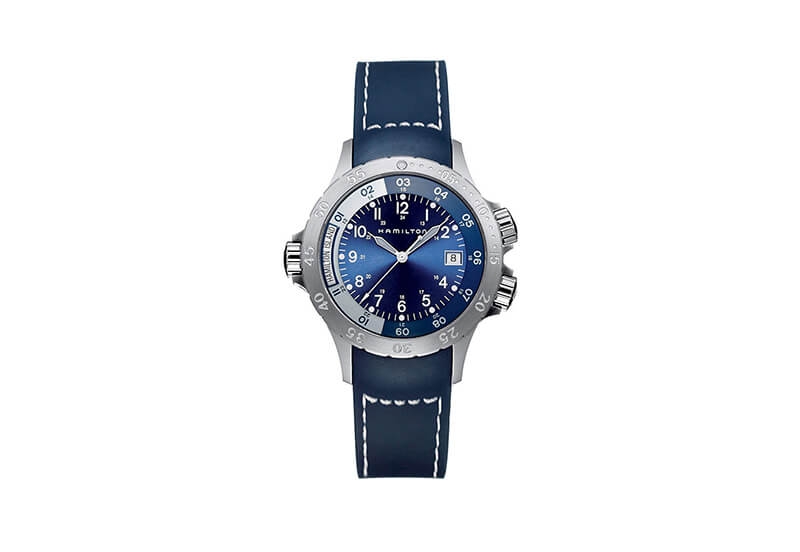 Hamilton horlogeband H74541343 - blauw siliconen