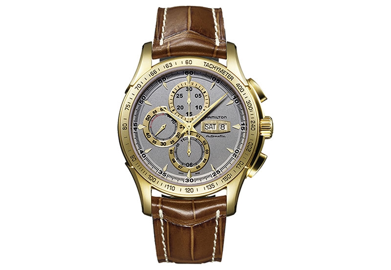 Hamilton horlogeband H32836551 - bruin leer