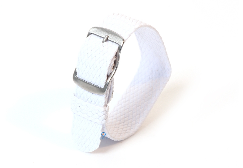 Perlon horlogeband 20mm wit