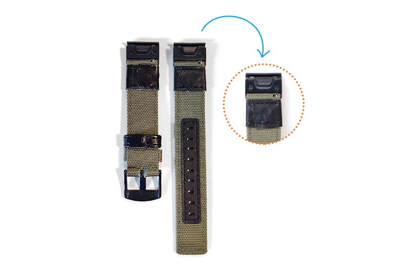 Garmin Fenix 5 nylon horlogeband donkergroen