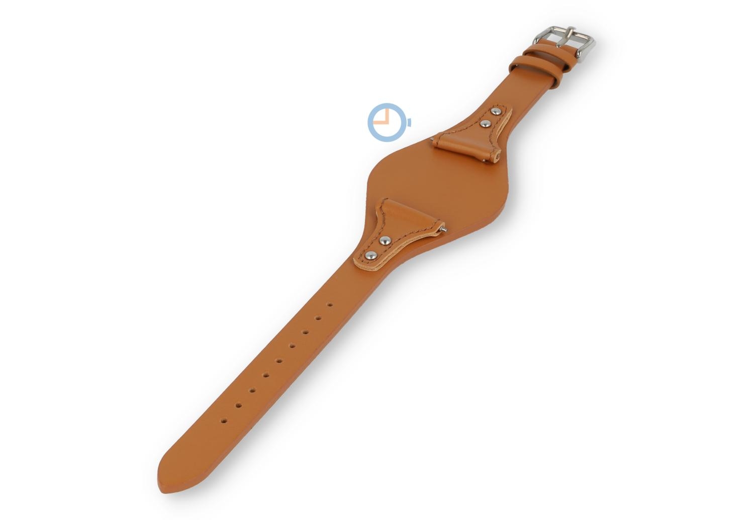 Universele Fossil ES3615 horlogeband - leer lichtbruin