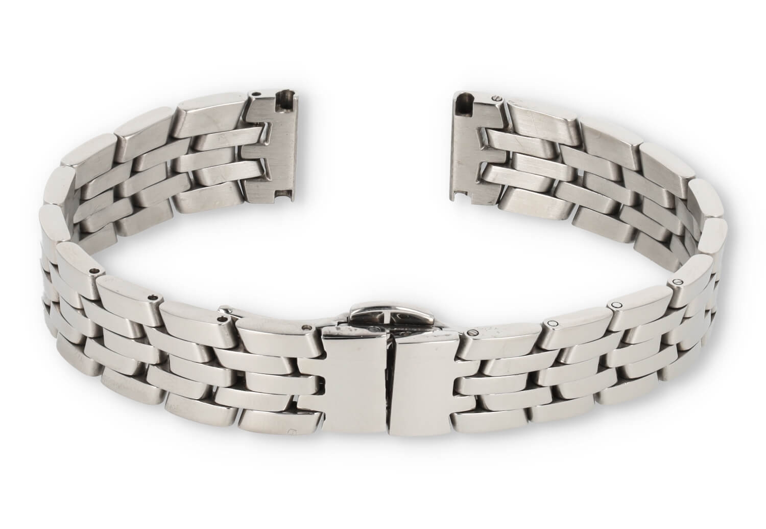 14mm horlogebandje - zilver, glanzend staal
