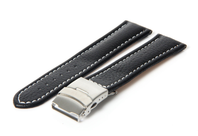 Gisoni Horlogeband 20mm zwart kalf