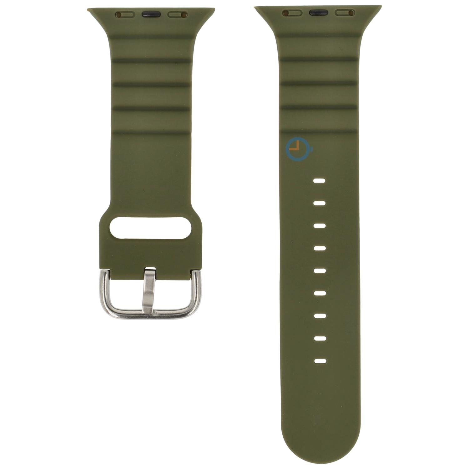 Siliconen horlogeband Apple Watch 41mm - army