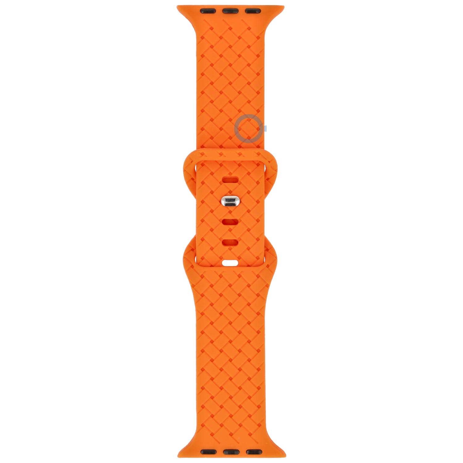 Siliconen vlechtbandje - Apple Watch 41mm - oranje