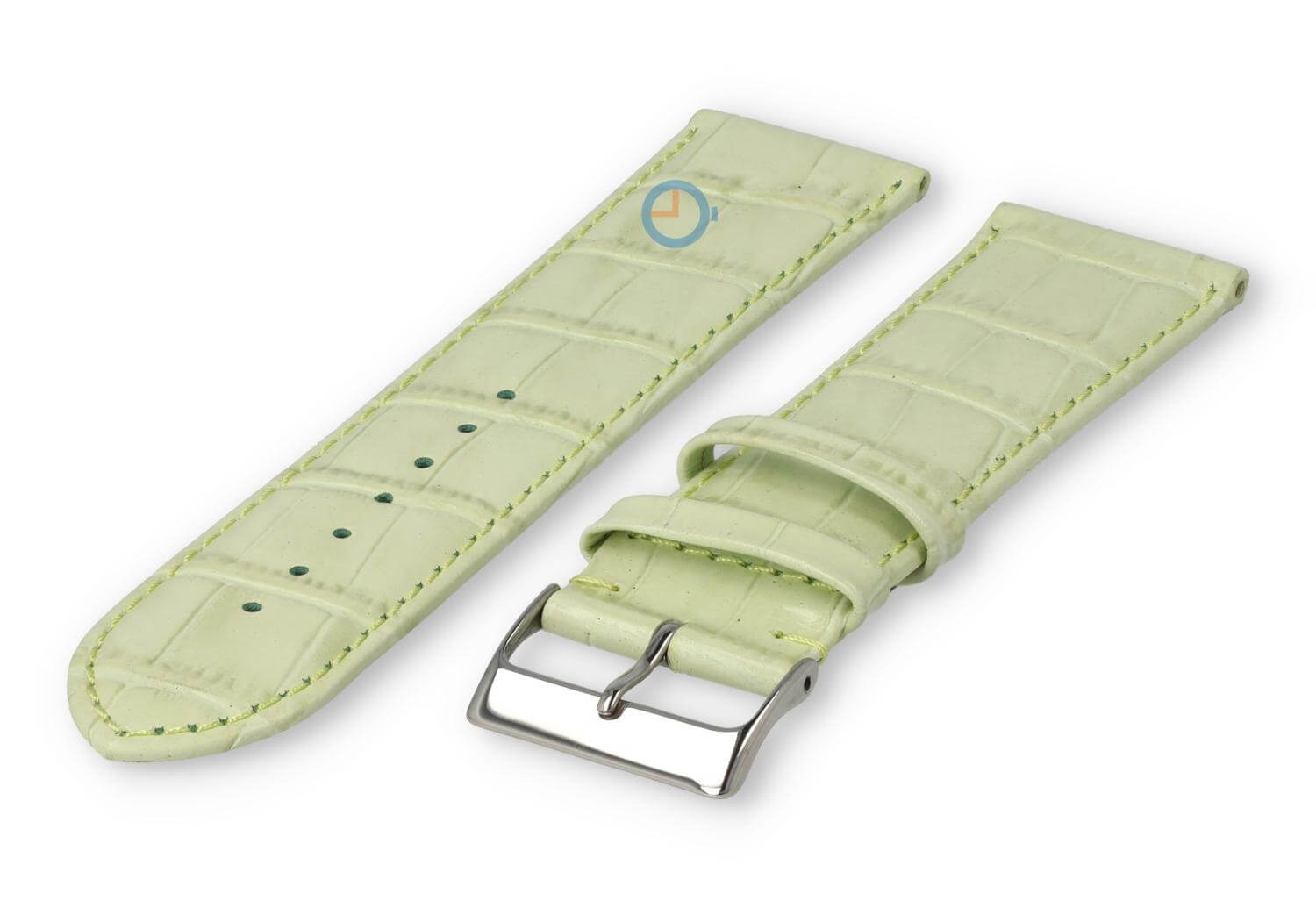 XL horlogeband van kalfsleer - 26mm - pastelgroen