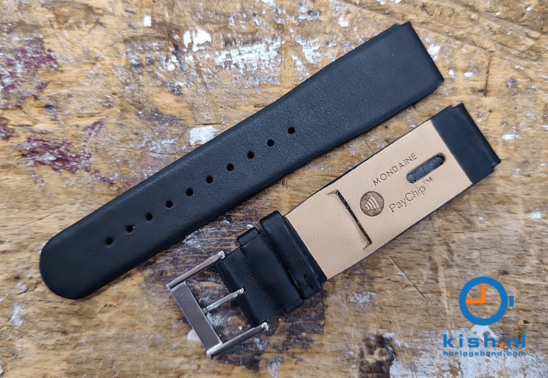 Mondaine Paychip horlogeband 18mm - zwart rood