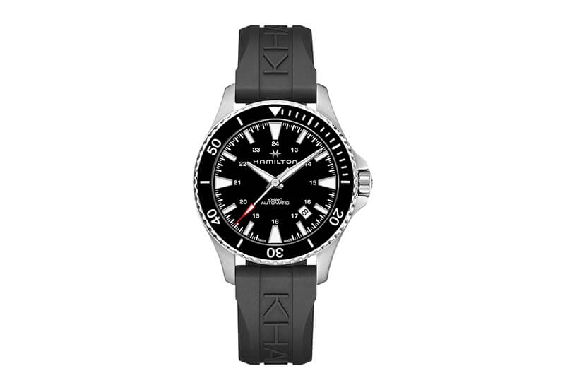 Hamilton horlogeband H82335331 - zwart siliconen