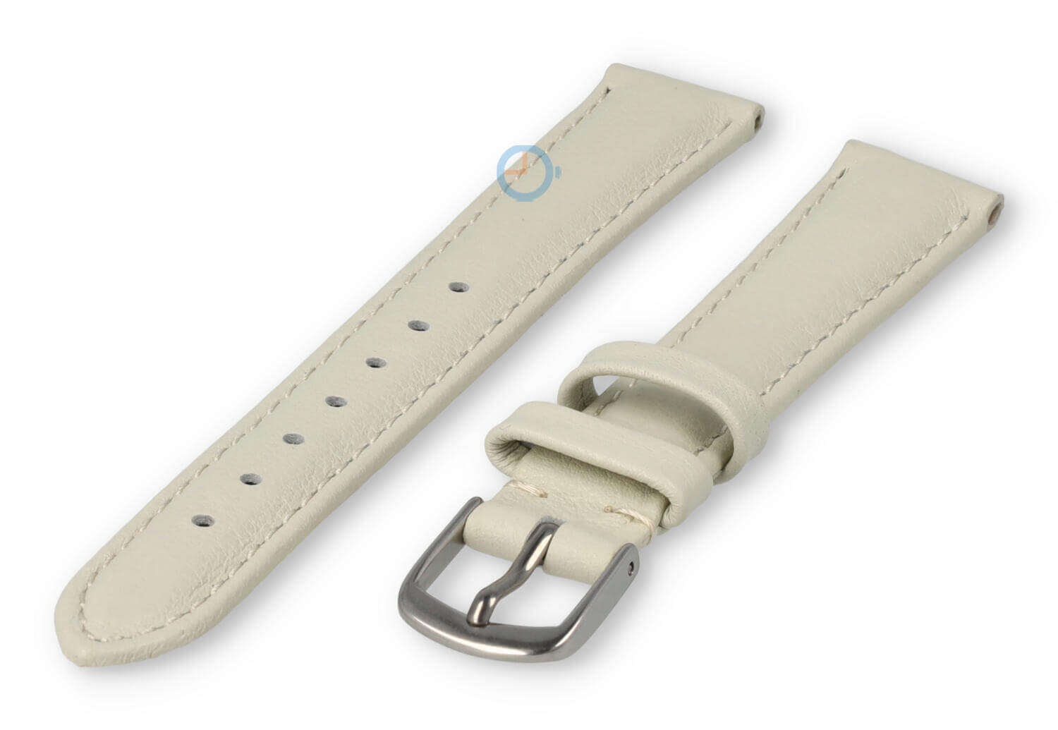 14mm horlogeband glad leer - zand