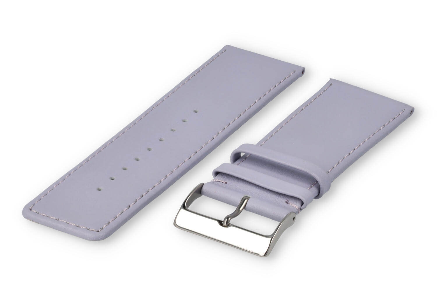 XL horlogeband glad leer - 30mm - lichtpaars
