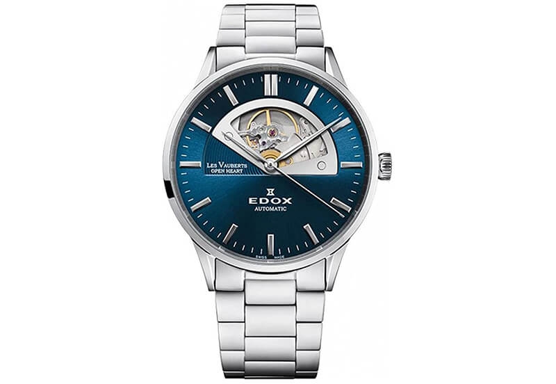 Edox Les Vauberts 85014 Horlogeband Zilver