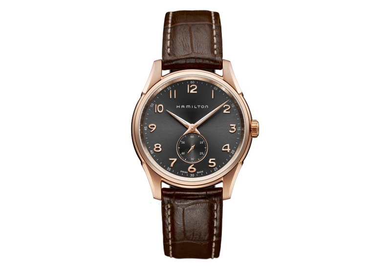 Hamilton horlogeband H38441583 - bruin leer