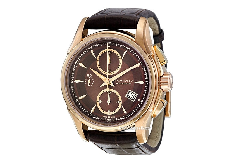 Hamilton horlogeband H32646597 - bruin leer