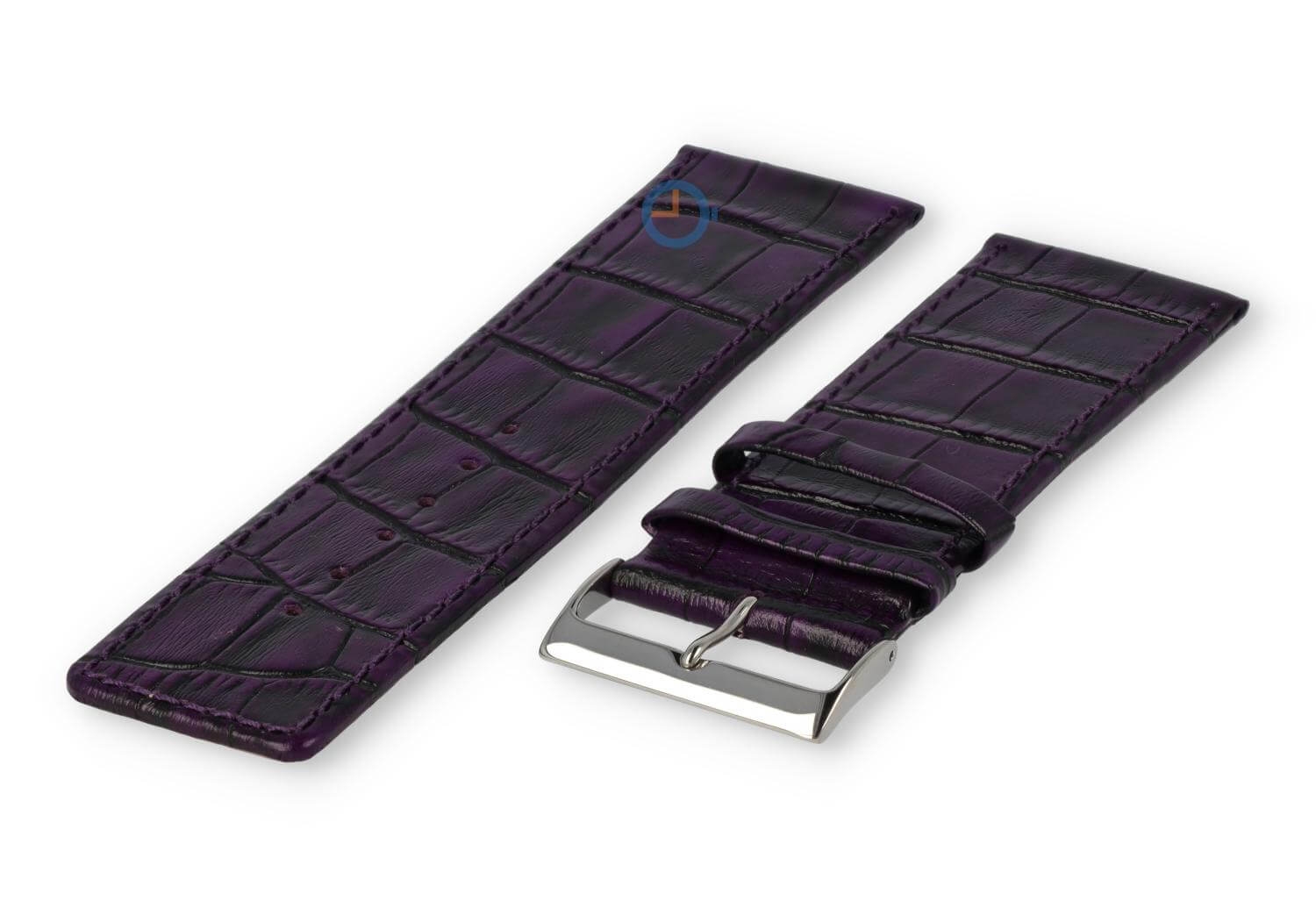 Luxe croco horlogeband - 30mm - aubergine