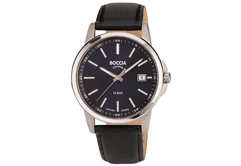 Boccia 3633-01 horlogeband leer