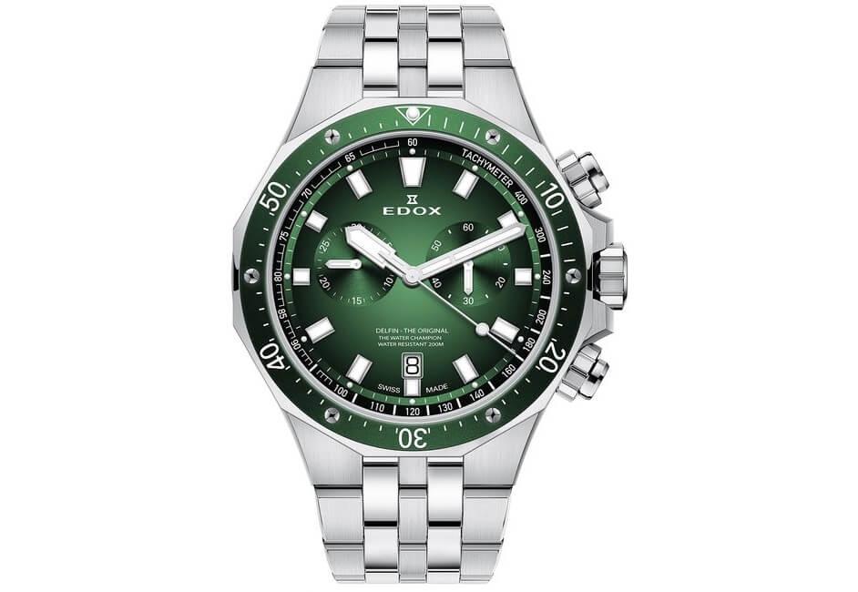 Edox Neptunian 80128 Horlogeband Zilver