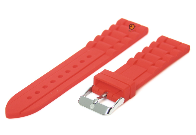 Siliconen horlogeband 20mm rood