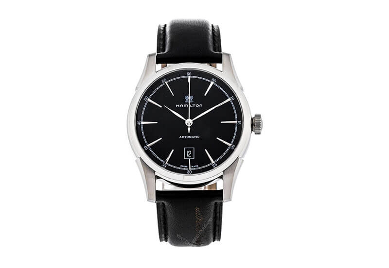 Hamilton horlogeband H42415731 - grijs leer