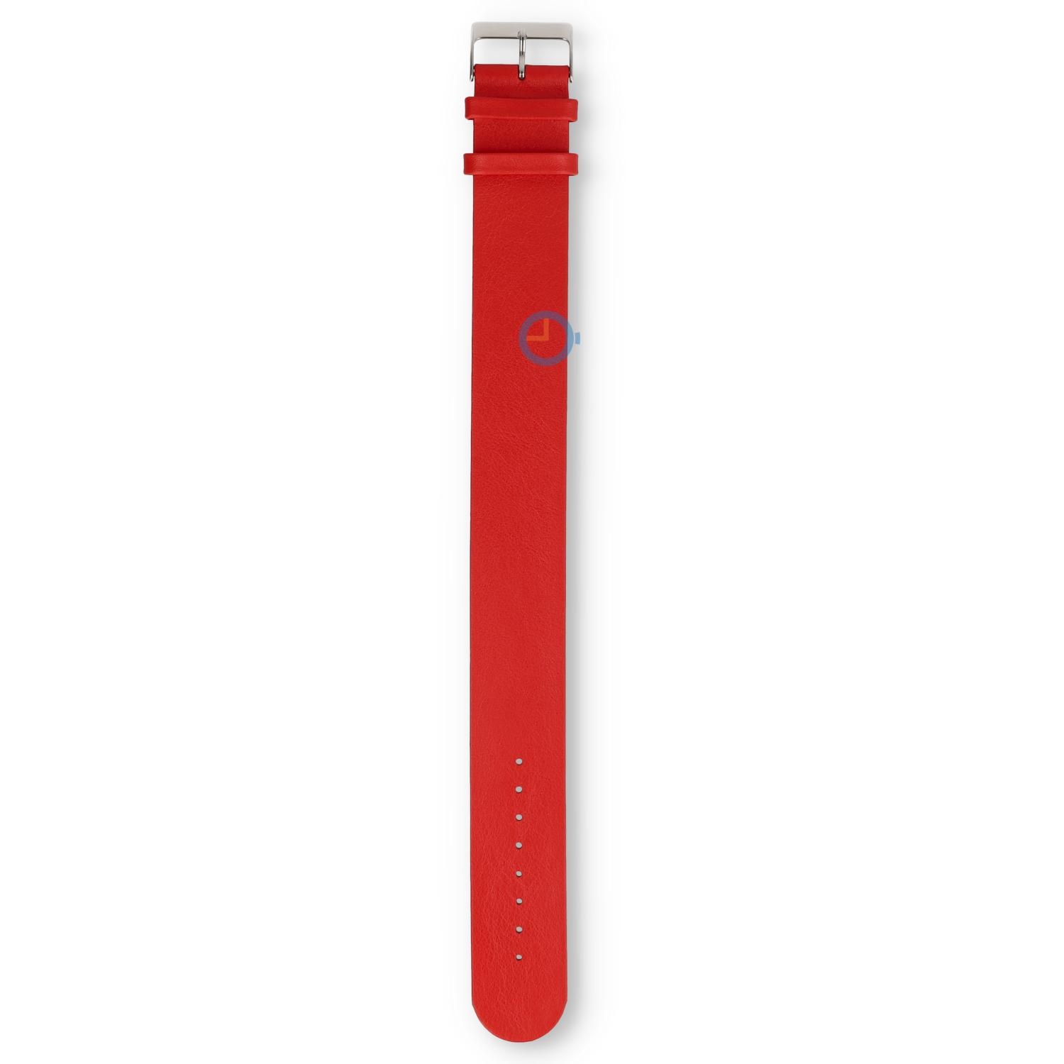 One-piece leren horlogeband - 22mm - rood