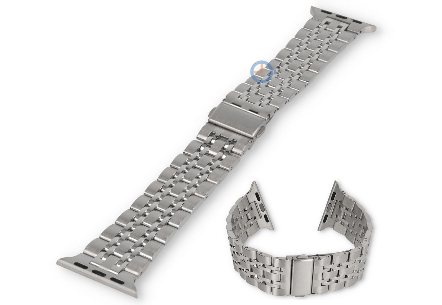 Stalen Apple horlogeband (45mm) - business silver