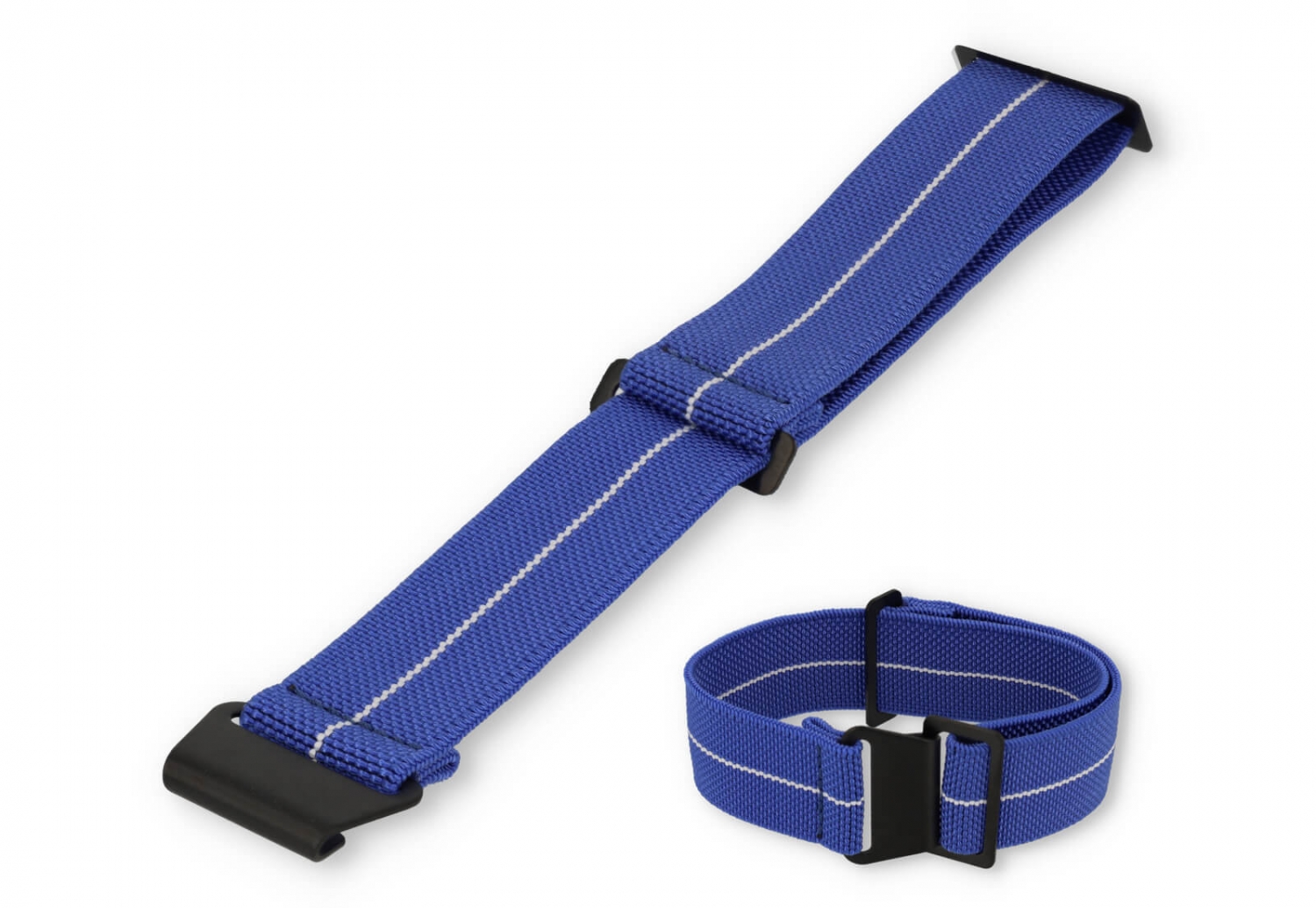 Elastische horlogeband 20mm nylon lavendel - wit