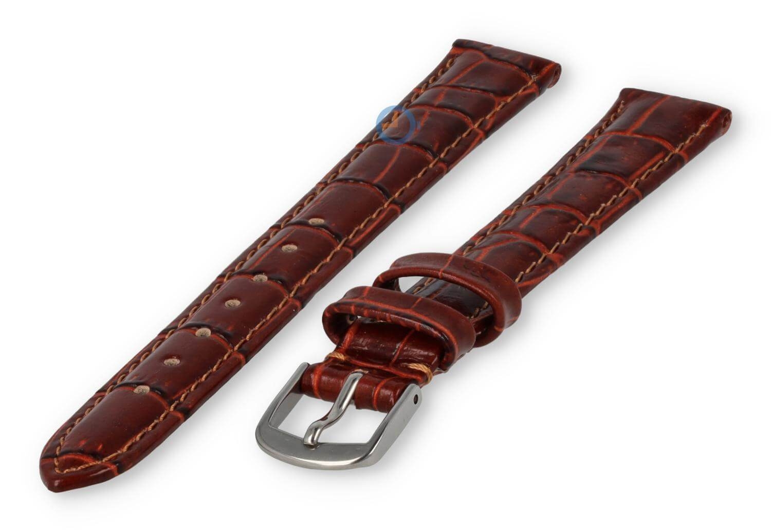 XL horlogeband van leer - 14mm - roestbruin