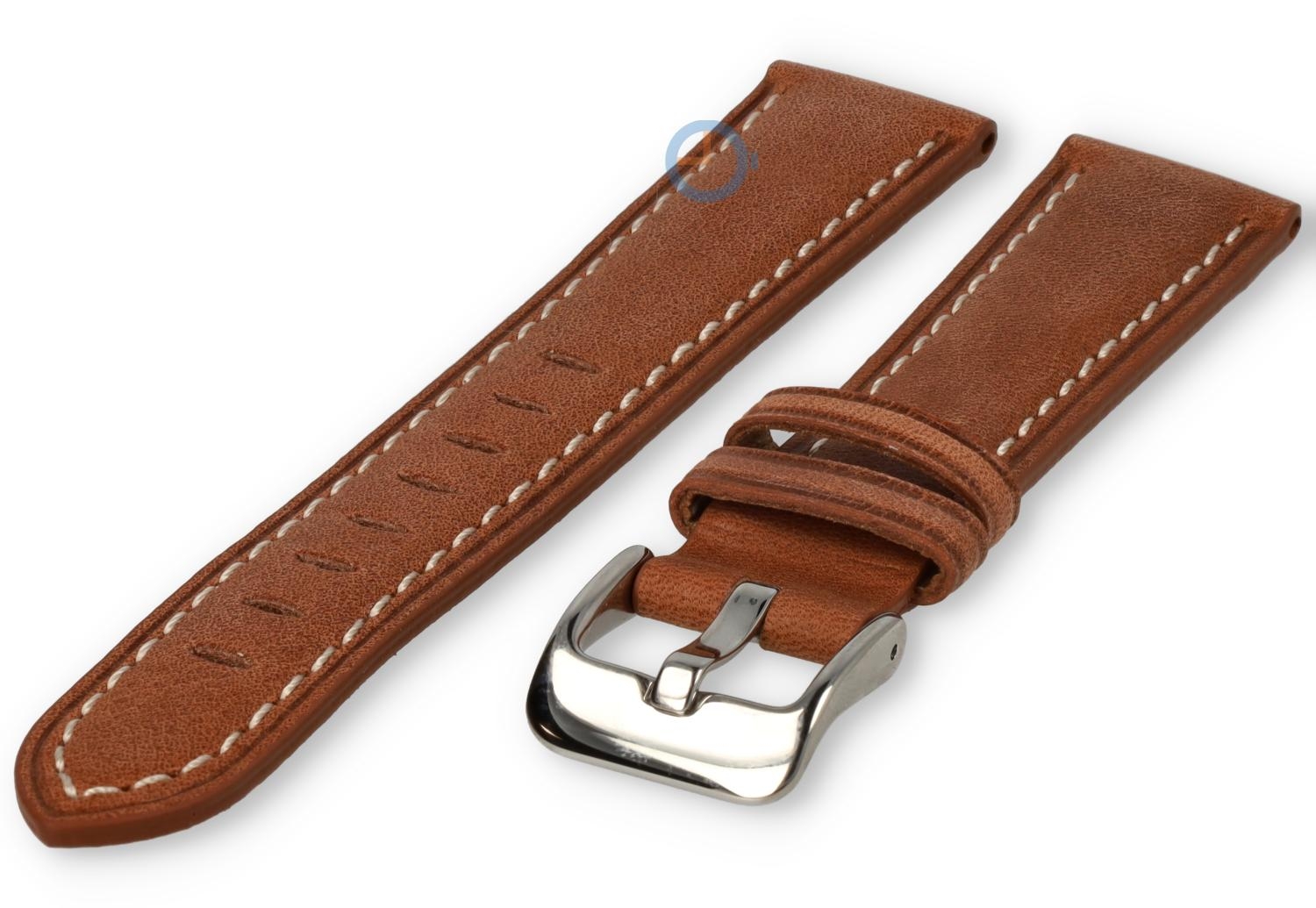 Horlogeband 22mm vintage bruin