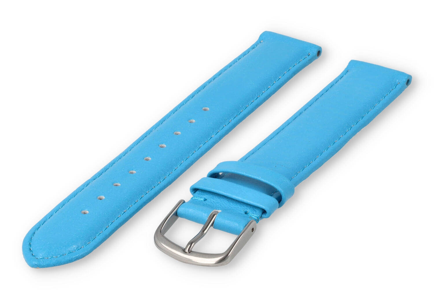 XL horlogeband glad leer - 18mm - alaska