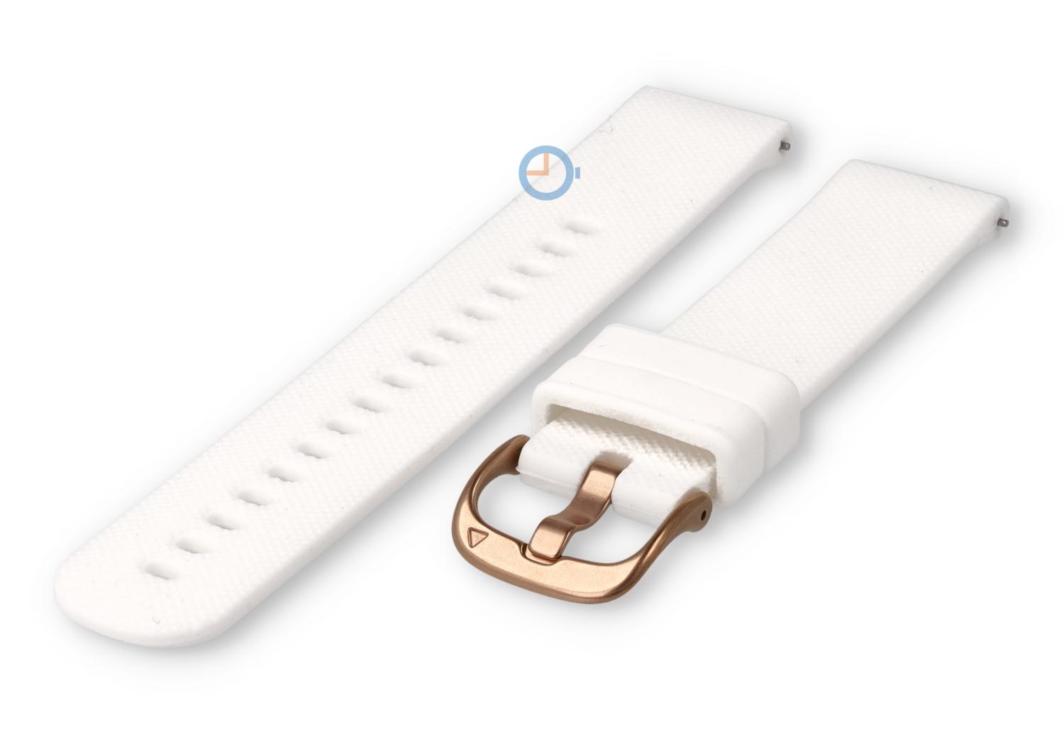 Siliconen sporthorloge band 22mm - wit